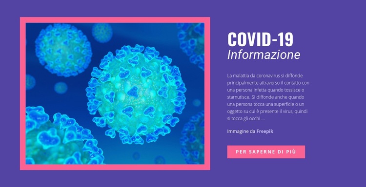 Informazioni COVID-19 Progettazione di siti web
