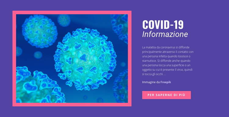 Informazioni COVID-19 Modello Joomla