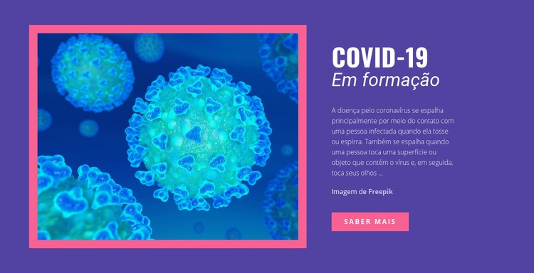 Informações COVID-19 Design do site