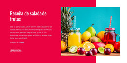 Receitas De Saladas De Frutas - Modelo De Página HTML