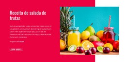 Receitas De Saladas De Frutas - Modelo HTML5 Simples