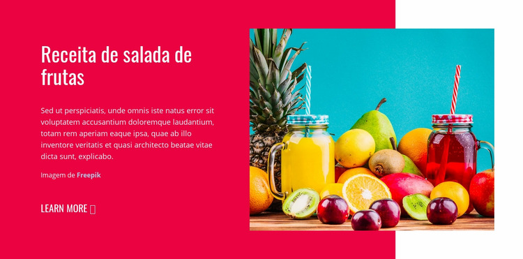 Receitas de saladas de frutas Template Joomla