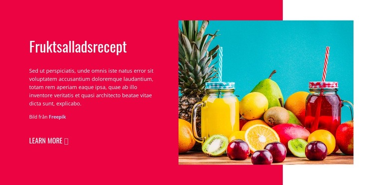 Fruktsallader Recept WordPress -tema