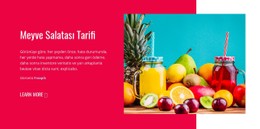 Meyve Salataları Tarifler Basit HTML CSS Şablonu