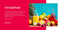 Fruit Salads Recipes - One Page Template