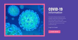 COVID-19 Information - Web Page Mockup Template