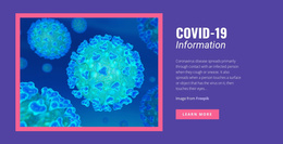 COVID-19 Information - Website Design Template