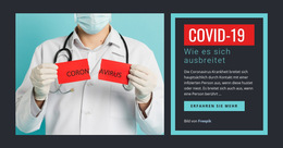 Symptome Von COVID-19 – Fertiges Website-Design