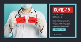 Síntomas De COVID-19 - Maqueta De Sitio Web Psd