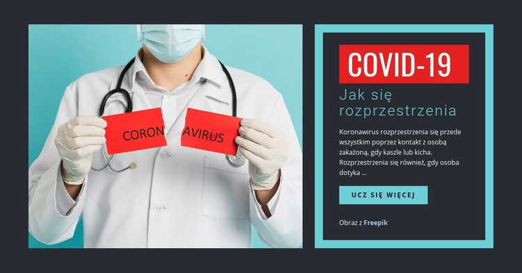 Objawy COVID-19 Szablon HTML5