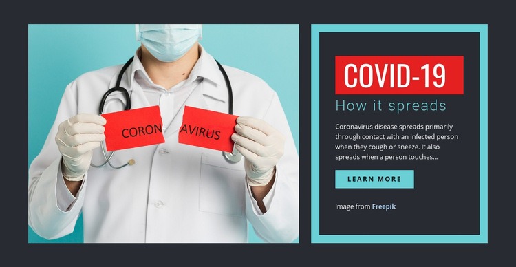 Symptoms of COVID-19 Webflow Template Alternative