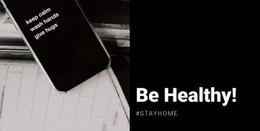 Be Healthy And Stay Home Store Template