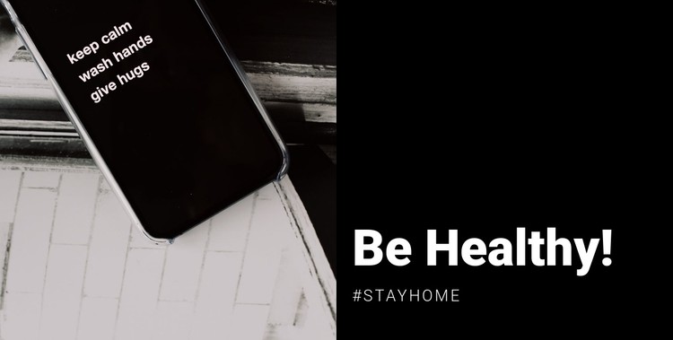 Be healthy and stay home CSS Template