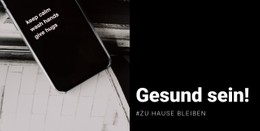 Sei Gesund Und Bleib Zu Hause Store-Vorlage