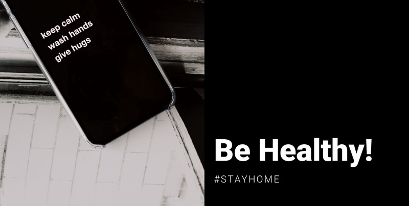 Be healthy and stay home Elementor Template Alternative