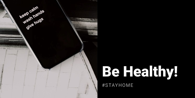 Be healthy and stay home Html Code Example