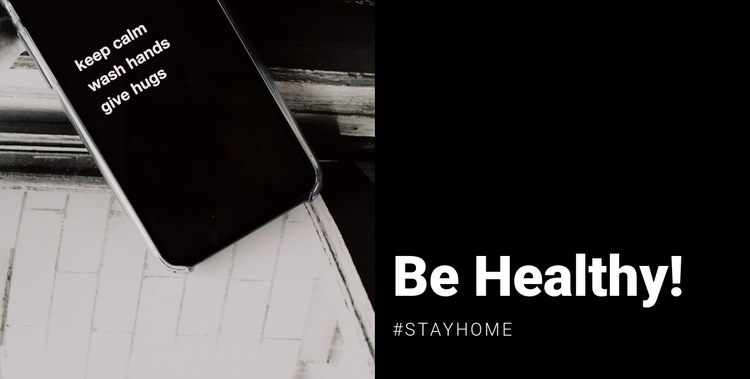 Be healthy and stay home HTML5 Template