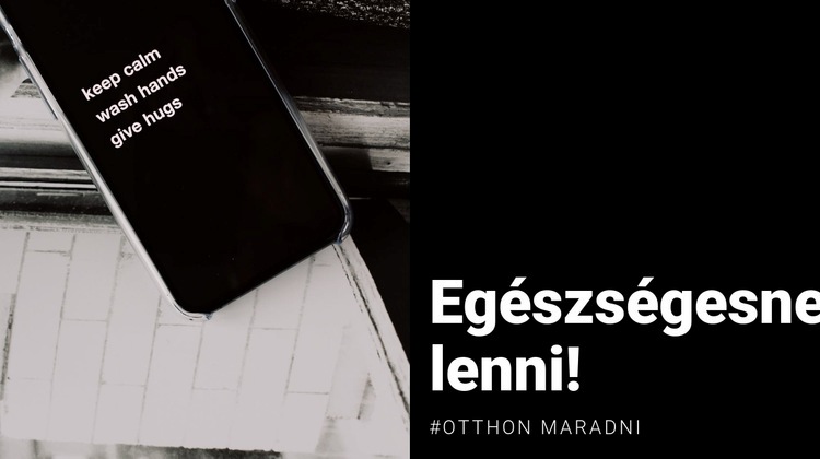 Légy egészséges és maradj otthon CSS sablon