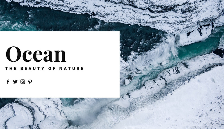 Nordic ocean travel One Page Template