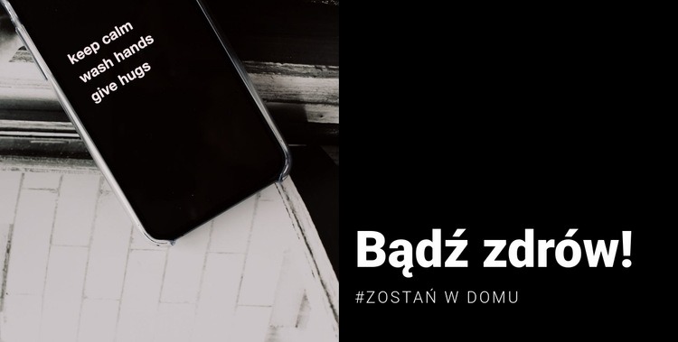 Bądź zdrowy i zostań w domu Szablon HTML5