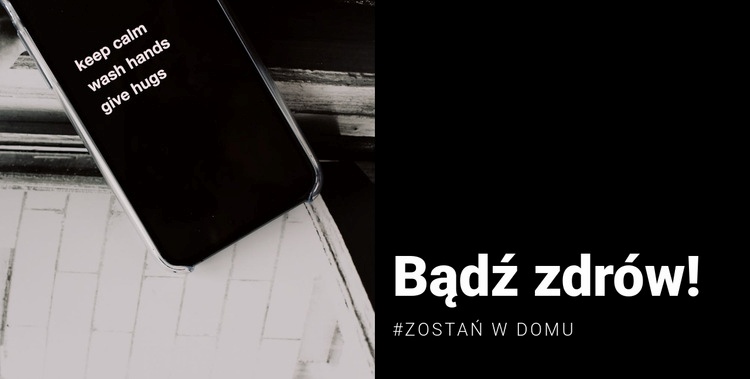 Bądź zdrowy i zostań w domu Szablon