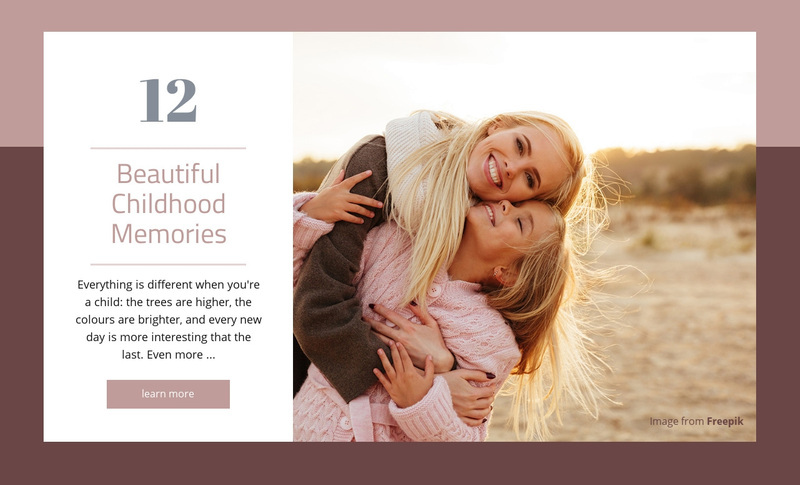 Beautiful childhood memories Squarespace Template Alternative