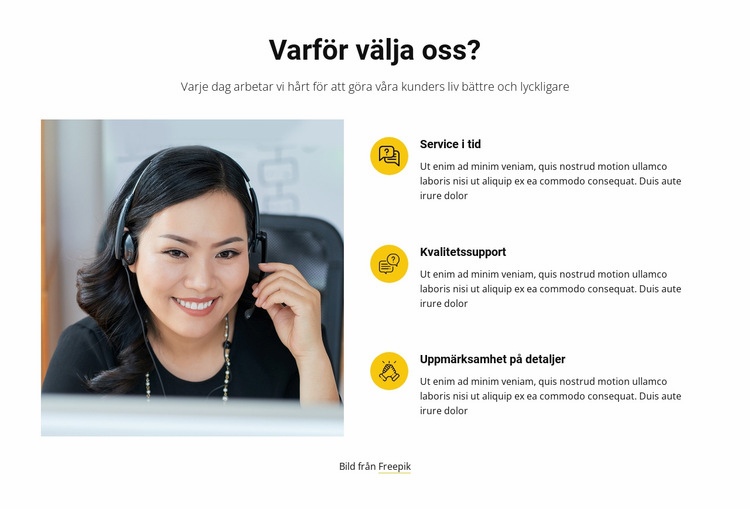 Callcenter och marknadsföring CSS -mall