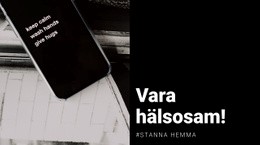 Var Frisk Och Stanna Hemma - Enkel Webbdesign