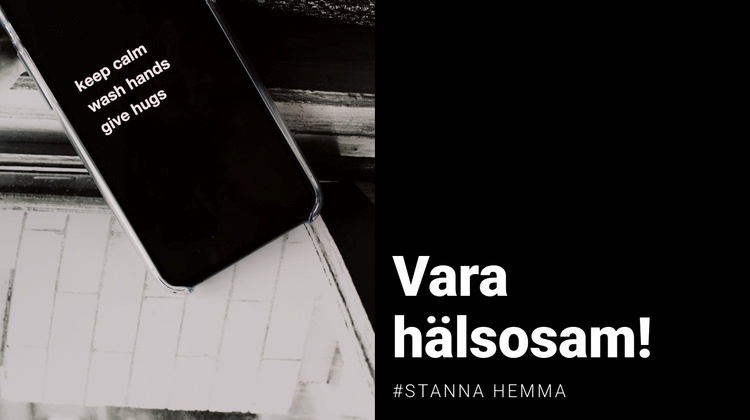 Var frisk och stanna hemma WordPress -tema