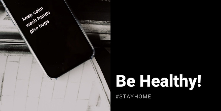 Be healthy and stay home Template