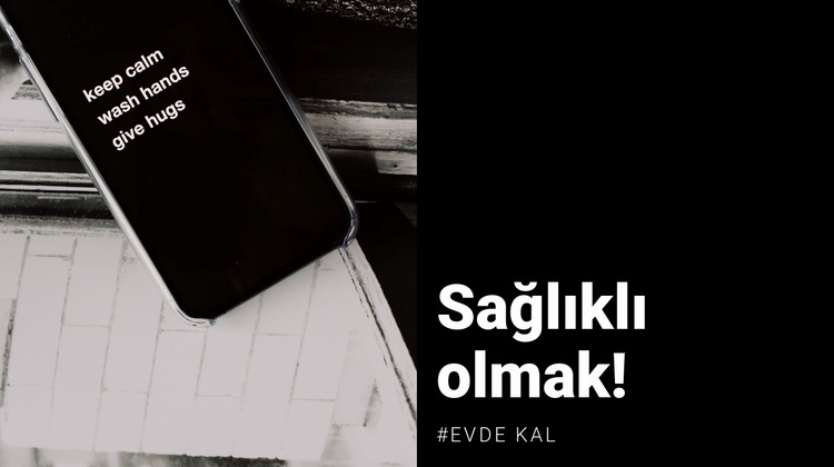 Sağlıklı olun ve evde kalın Açılış sayfası