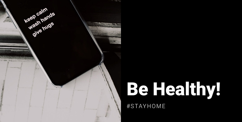 Be healthy and stay home Wix Template Alternative