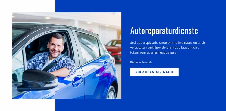 Autoreparaturdienste HTML5-Vorlage