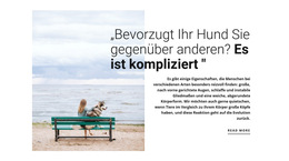 Beziehung Zwischen Hund Und Besitzer – Fertiges Website-Design