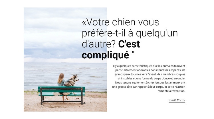 relation chien et propriétaire Modèle d'une page