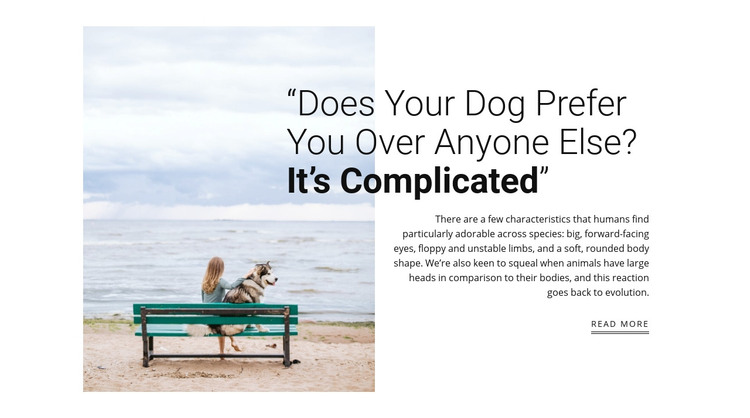 dog and owner relationship Homepage Design