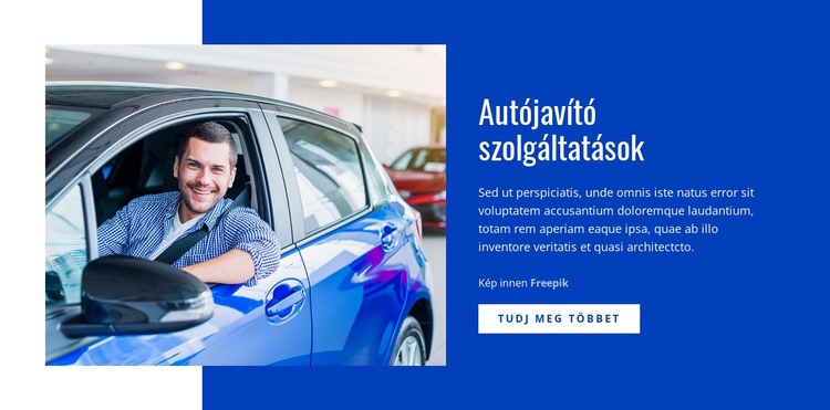 Autójavítási szolgáltatások Weboldal sablon