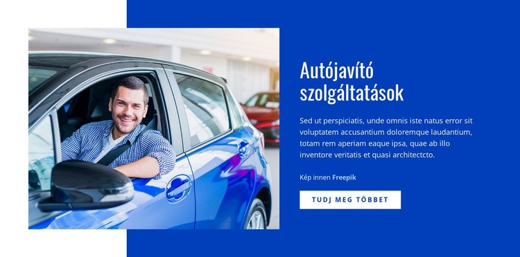 Autójavítási szolgáltatások Weboldal tervezés