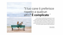 Rapporto Cane E Proprietario: Trascina E Rilascia Il Mockup Del Sito Web