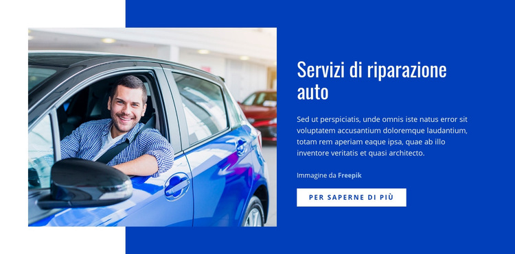 Servizi di riparazione auto Modello di sito Web