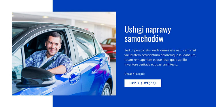 Usługi naprawy samochodów Szablon HTML