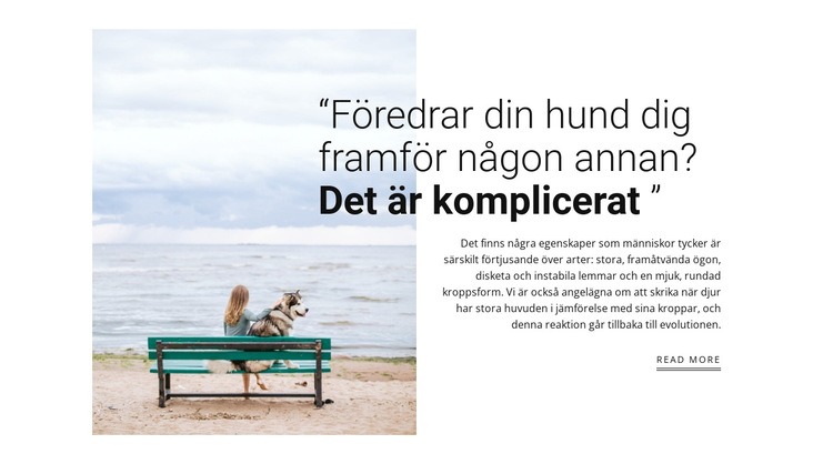 hund och ägare relation Hemsidedesign