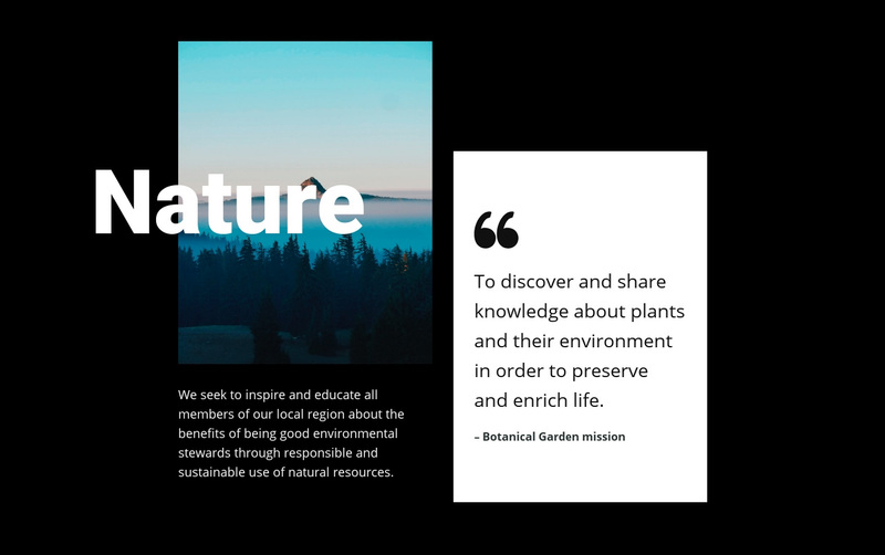 Nature landscape view  Web Page Design