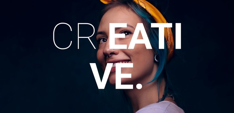 Kreative glückliche Frau Website design