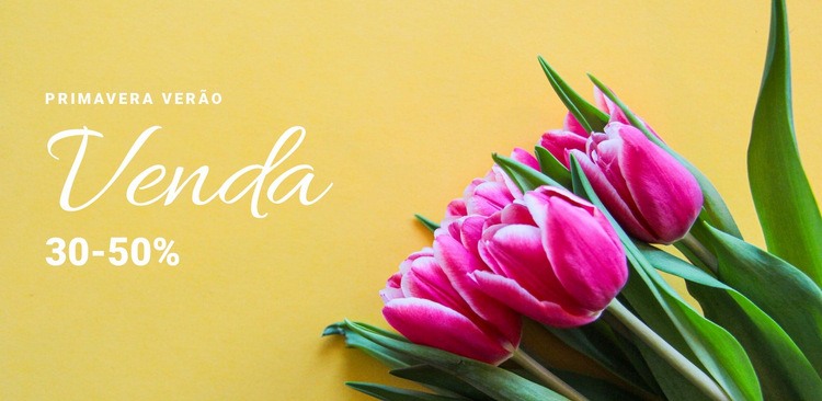 Descontos de primavera Landing Page