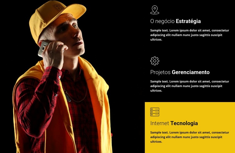 Tecnologia em telefones celulares Landing Page