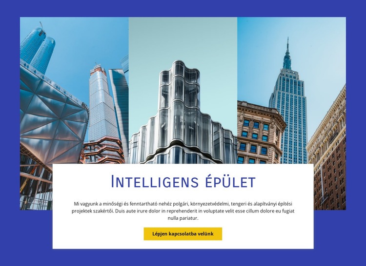 Intelligens építési technológiák WordPress Téma