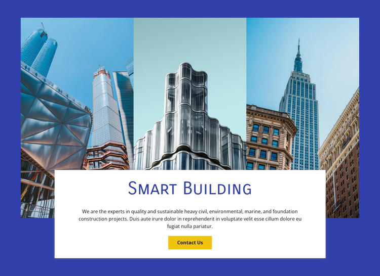 Smart Building Technologies One Page Template