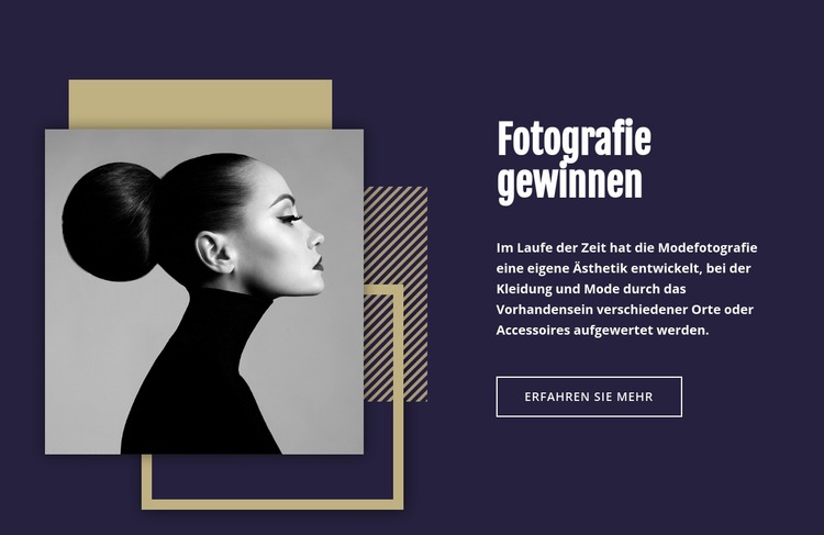 Gewinnende Modefotografie HTML5-Vorlage