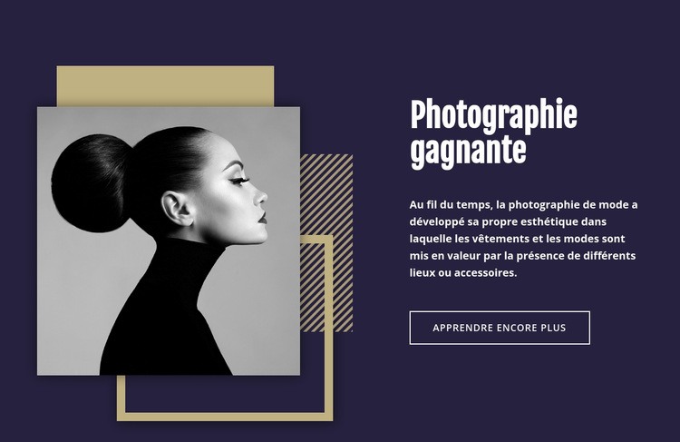 Photographie de mode gagnante Créateur de site Web HTML